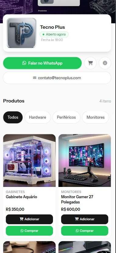 Prévia da vitrine Tecno Plus